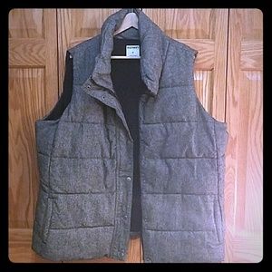 Wool fleece lined puffy vest